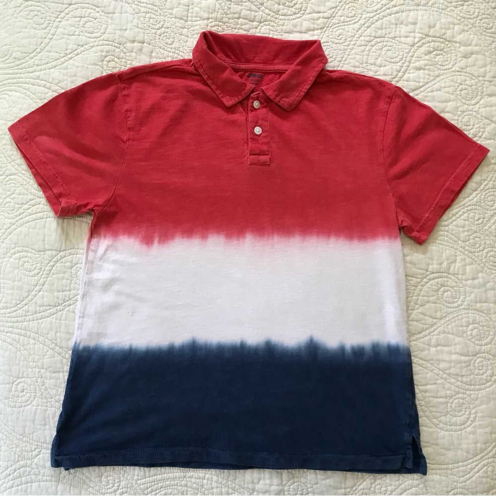 EUC Gymboree cotton Red, White, and Blue Kids Polo Shirt size XL 14